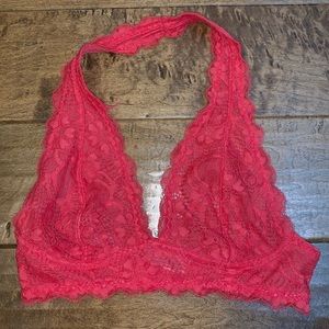 Free People Pink Halter Bralette